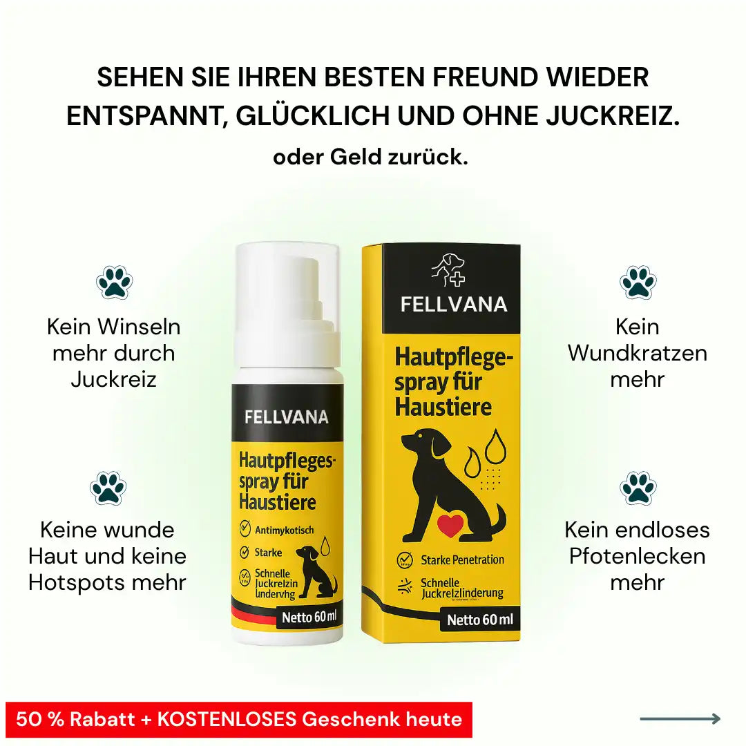 Fellvana™ Tierarzt-geprüftes Hautberuhigungs-Spray